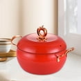 thumbnail image 6 of deevoka Non Stick Soup Pot Funny Deep Cooking Simmering Pot for Cooking Kitchen Home Red, 6 of 9