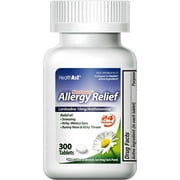 (4 pack) HealthA2Z Allergy Medicine Loratadine, 24 Hour Non-Drowsy Allergy Pill and Sinus Relief, 10 mg, 300 Tablets