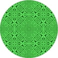 thumbnail image 1 of Ahgly Company Machine Washable Indoor Square Transitional Lime Green Area Rugs, 3' Square, 1 of 7