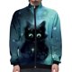 thumbnail image 3 of Chaqueta con estampado 3D de gato para hombre y mujer, estilo Harajuku, hip hop, sudaderas con capucha de nuevo estilo, sudadera informal con cuello alto y cremallera, ropa para hombre, chaquetas, 3 of 5