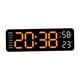 thumbnail image 1 of Reloj de pared Digital Macarena Reloj de pared digital moderno Naranja Negro Claro, 1 of 8