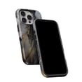 thumbnail image 5 of DesignSkinz Scratch-Resistant Hard Slim Case Compatible with iPhone 13 Pro Max (Compatible with MagSafe) - Luxury Marble Abstract Gold and Grays V4, 5 of 9
