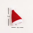 thumbnail image 6 of Callipe 10Pcs Mini Santa Hat Wine Bottle Covers Plush Christmas Tableware Holder Velvet Lollipop Caps Xmas Party Decoration, 6 of 8