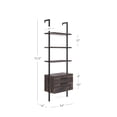 thumbnail image 5 of Nathan James Theo Open Shelf Industrial Bookcase with Drawers in Warm Nutmeg Wood and Black Steel Frame, 5 of 8