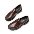 thumbnail image 4 of Zapatos DREAM PAIRS SDLS2318W Mocasines Marrones con Suela de Tracción, 4 of 7