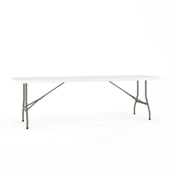 Flash Furniture Bi-Fold Granite White Plastic Folding Table