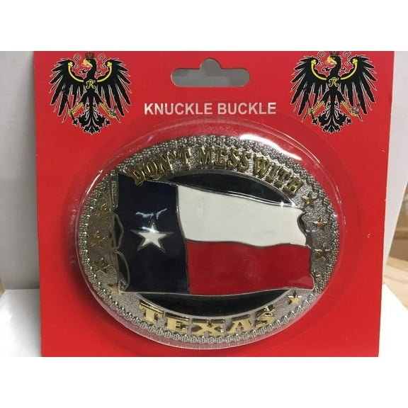 Don't Mess With Texas Flag Belt Buckle