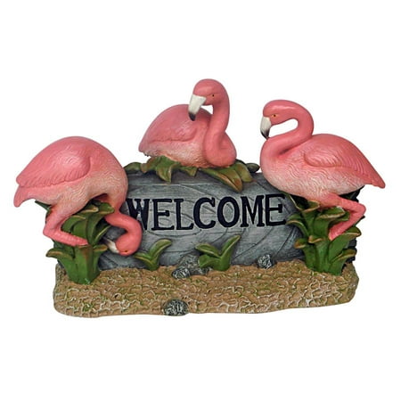 Design Toscano Pink Flamingo Welcome Statue