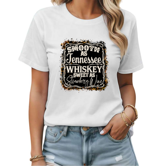 UNISHE Womens Tennessee Whiskey Print Tshirt Country Music Graphic Tees White/Black S-5XL Tops