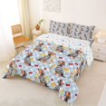thumbnail image 3 of Manfei Checkered Dachshund King Size Comforter Sets, Fruit Puppy Comforters King Size, Blue, Stars Reversible, 3-Piece, 1 Comforter and 2 Pillowcases, 3 of 7