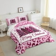 thumbnail image 3 of Manfei Christmas Tree 2pcs Bedding Comforter Set,Black Pink Twin Comforter Sets,Animal Print Breathable Bedding Set,Super Cozy Xmas Room Decor,Reversible, 3 of 8