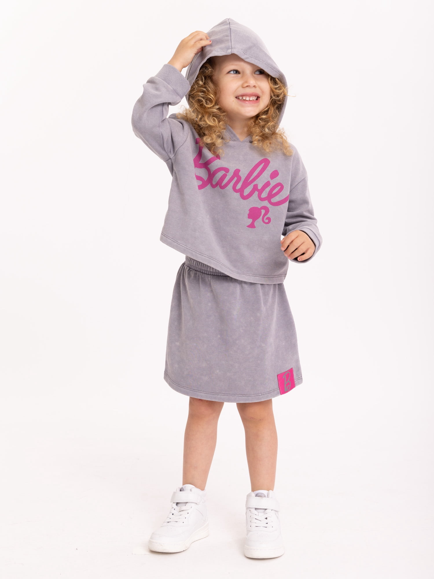Barbie Toddler Girls Hoodie and Skirt Set, 2-Piece, Sizes 2T - 5T