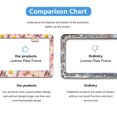 thumbnail image 5 of Cute Daisies on Pink License Plate Frames for Women Men Car Plate Holder Cover Metal Tag Aluminum Car Accessories Front Rear Plate Decor, 5 of 6