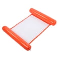 thumbnail image 2 of Cama flotante inflable para hombre y mujer, hamaca de agua portátil gruesa más grande, silla de salón para piscina, foto de verano, color naranja, 2 of 10