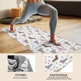 thumbnail image 4 of 70x26 Inch Yoga Towel, Sweat Absorbent Non-Slip Mat for Hot Yoga, Pilates & Fitness,Dachshund Floral White Pattern, 4 of 5