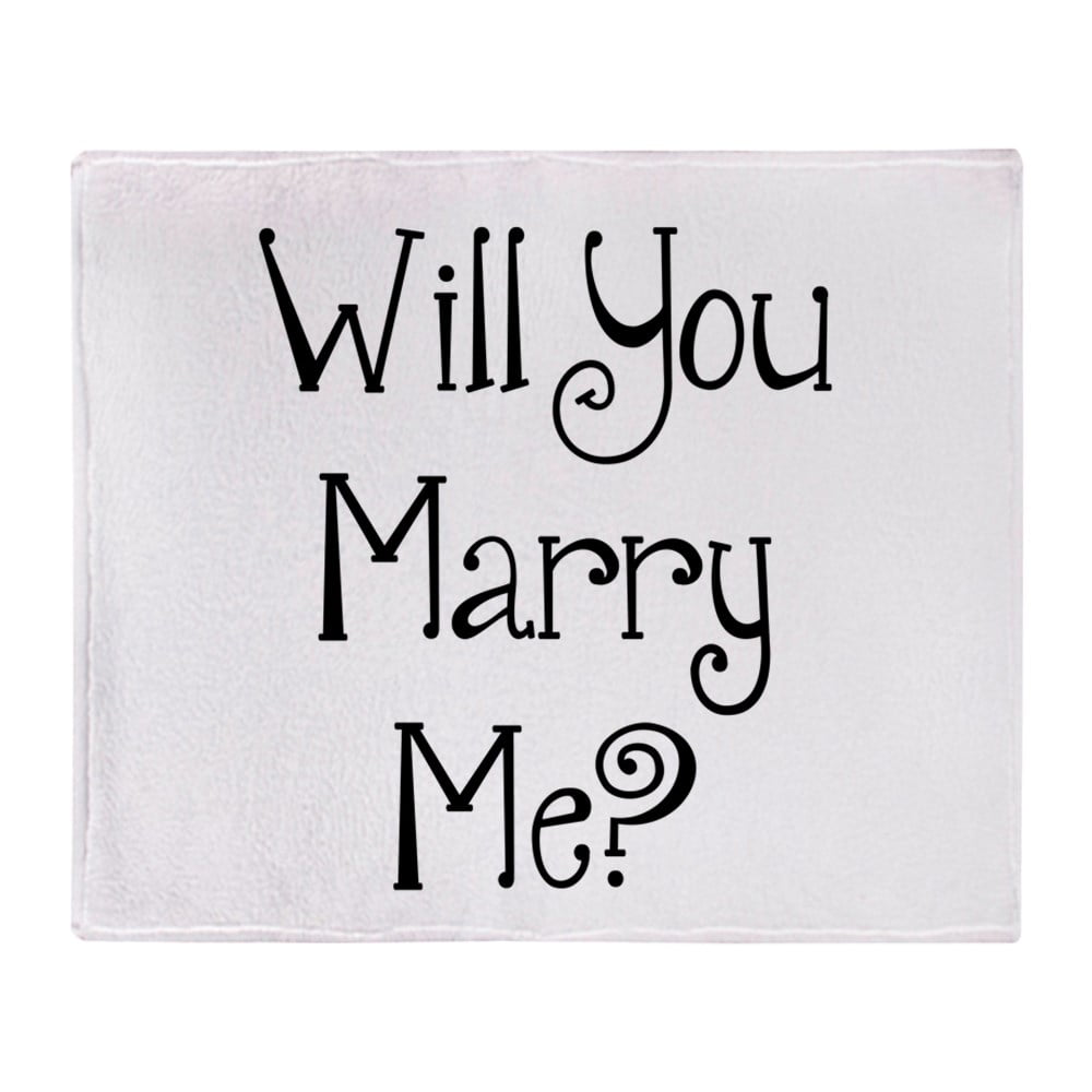 CafePress Will You Marry Me? (2) Throw Blanket Soft Fleece Throw