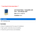 thumbnail image 2 of A/C Control Relay - Compatible with 2011 - 2016 Nissan Juke 2012 2013 2014 2015, 2 of 2