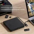 thumbnail image 1 of External CD/DVD Drive USB3.0/Type-C CD/DVD ROM +/-RW Adapter Optical Disk Drive CD Player for Laptop PC Desktop Computer, 1 of 5