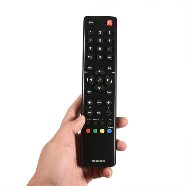 Remplacement de télécommande noire pour TCL RC3000E02 TV TCL TV Remote Control L3283603 Thomson T Battery Powered par 2 pâte AAA