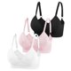 thumbnail image 1 of Bra Eleplus Deep V Wireless para mujer, paquete de 3 piezas, multicolor, 1 of 5
