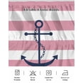 thumbnail image 5 of Pink Stripes Bed Skirt King Size 18&nbsp;Inch Drop, Anchor Nautical Geometric Wrap Around Dust Ruffle Bedskirts, Wrinkle & Fade Resistant Easy Fit Bedskirt with Adjustable Elastic, 5 of 8