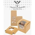 thumbnail image 5 of 10/20/30pcs KhakiSingle Cupcake Boxes Paper with Insert and Clear Window,Fold Individual Cupcake Containers for Muffins Party, 5 of 8