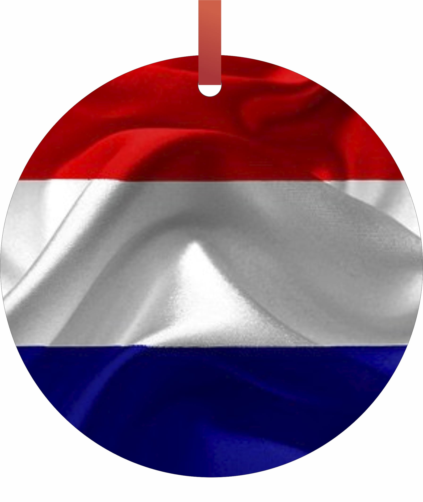 Holland Flag Hanging Round Shaped Tree Ornament (Flat) Holiday Christmas Tm Made... by Accessory Avenue