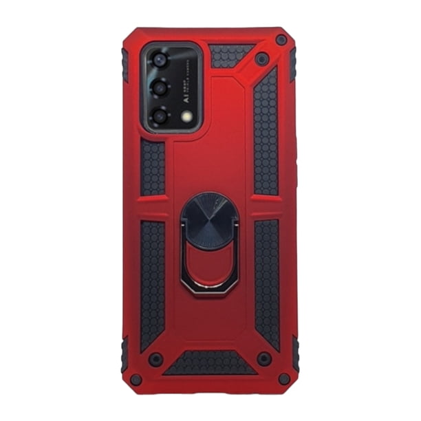 Funda Uso Rudo Cely Vesmir Para Oppo Reno 6 Lite Rojo con 2 Micas de cristal