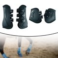 thumbnail image 1 of 4x botas de caballo envolturas para piernas accesorios de soporte ligeros multifuncionales equipo para saltar entusiastas del deporte ecuestre montar Negro y L, 1 of 8