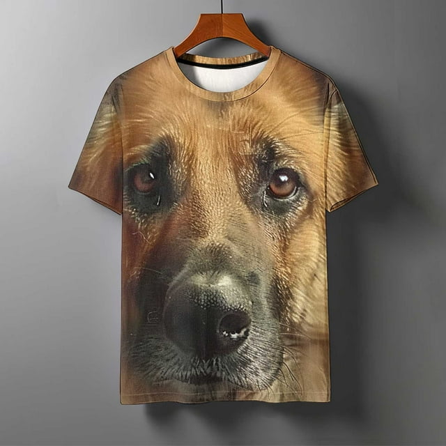 Tops para hombre, blusas y camisas de cuello redondo y manga corta para hombre, blusas casuales deportivas con estampado de perros y animales divertidos para hombre, camisas vintage de cuello redondo,