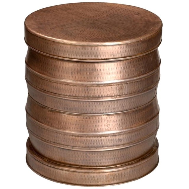 Pemberly Row Industrial Cast Iron Occasional Seating in Copper