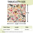 thumbnail image 2 of Dogs with Pioneer Flower Square Fitted Tablecloth with Elastic Edge,Square Table Cover,Washable Elastic Table Cover for Home Kitchen Party Decor 34"x34", 2 of 6