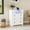 ‎White, variant on Small Wood Dresser with 3 Drawers, Wooden Dresser with Charging Station and LED Lights for Bedroom Closet Bedside Nightstand, Narrow Chest of Drawers for Nursery, 15.7" D x 31.5" W x 37.2" H
