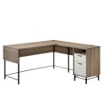 thumbnail image 3 of Sauder Anda Norr Oak Finish L-Shaped Desk with White Accents, Sky Oak Finish, 3 of 11