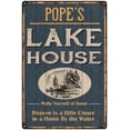 thumbnail image 1 of POPE'S Lake House Blue Cabin Home Decor 12 x 18 Matte Finish Metal 112180038486, 1 of 1