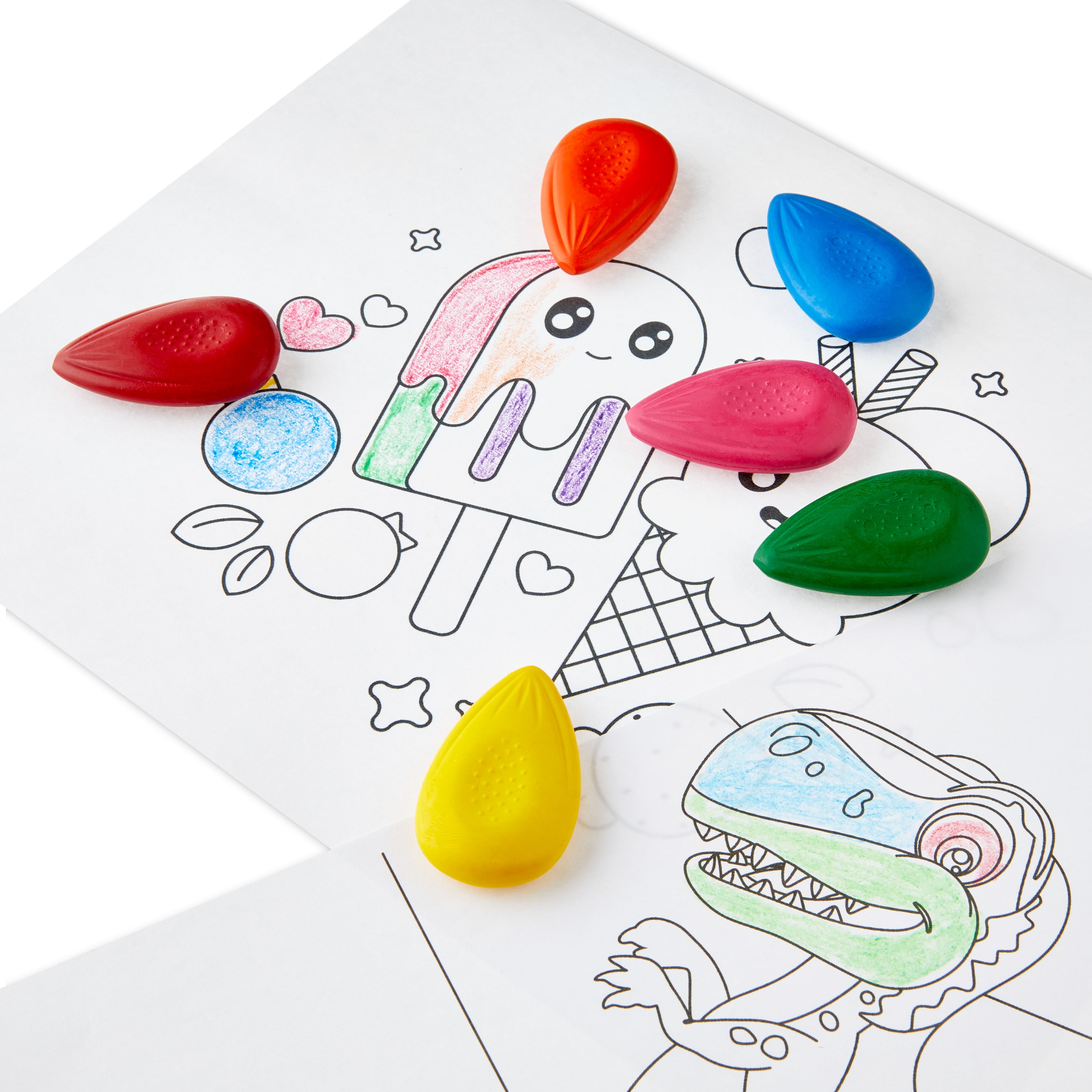 Pen+Gear Easy Grip Crayon, 6 Count