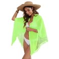 thumbnail image 1 of Pareos de Playa Bohemios para Mujer, Pareos de Transparente para Bikini, Faldas para Trajes de Baño. Verde Brillante Talla Única, 1 of 8