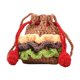 thumbnail image 1 of Bolso de hombro de crochet hecho a mano con forma de hamburguesa Pequeño, 1 of 9