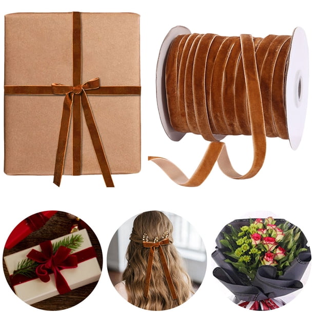 Velvet Ribbon 50 Yardas Cabeño para Bodas Fiesta Navidad Artesanía Bricolaje
