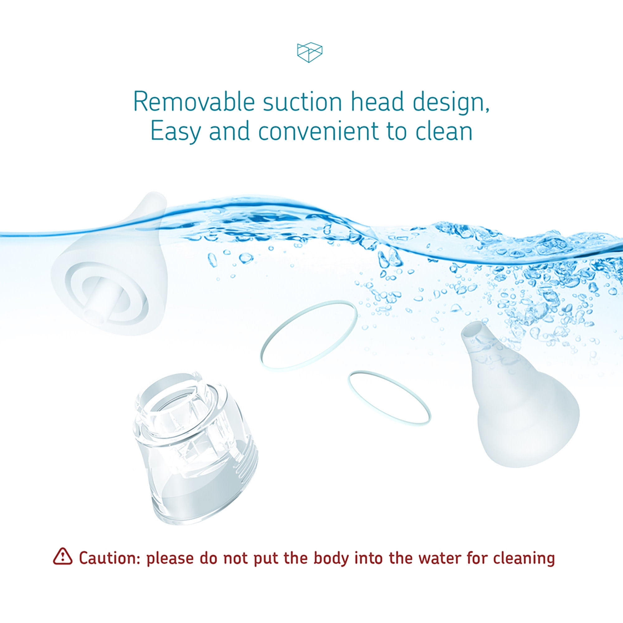 Little Martin's: Baby Electric Nasal Aspirator - Blue - Clears Congestion, Removes Mucus, Gentle & Quick, Silicone Tip, Waterproof, Infant-Kids-Adult