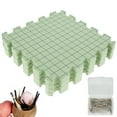thumbnail image 1 of 4Pcs Foam Blocking Board Set with 50 T-Pins Thick Foam Knitting Block Mat Professional Grid Knitting Board Reusable Foam Crafts Blocking Mats for Beginner Knitting Lover DIY Gift Craft 12, 1 of 11