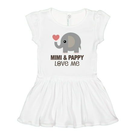 

Inktastic Mimi and Pappy Love Me Elephant Gift Baby Girl Dress