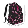 thumbnail image 2 of Xecao Breast Cancer Backpack, a stylish and functional choice for both men and women, is the perfect basic bookbag for college, work, or travel, 2 of 5