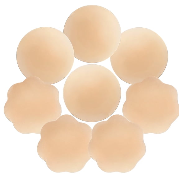 Nemumu Women's Reusable Adhesive Silicone Pasties Nipple Covers, Other (4-Pack)