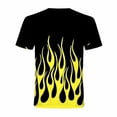 thumbnail image 3 of APEXFWDT Mens Casual Short Sleeve TShirt Summer Flame Print Crewneck Workout Tops Regular Fit Basic Tee TShirt, 3 of 6