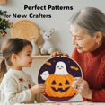 thumbnail image 5 of Happy Halloween Pumpkin and Ghost DIY Stamped Cross Stitch Kits Easy for Beginners with Hoop 11CT Counted Embroidery Needlepoint Crafts Arts for Handmade Enthusiasts and Home Decor 30x30cm(4), 5 of 8