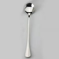 thumbnail image 7 of opvise Home Kitchen Tool 4 Pcs Long Round Stainless Steel Coffee Honey Ice Cream Spoons A, 7 of 7