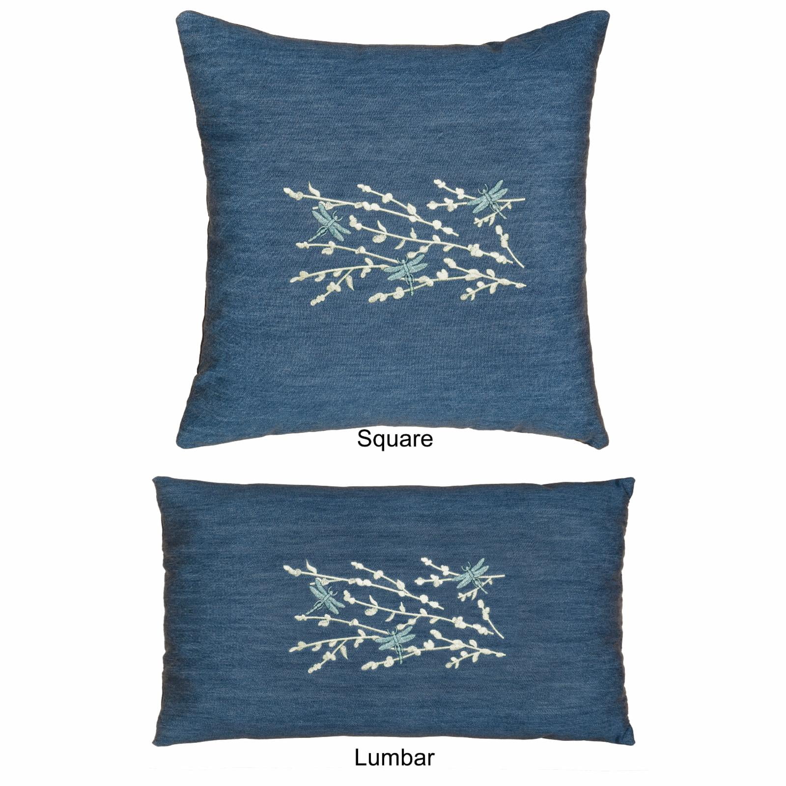 Linum Home Textiles Denim Decorative Square Pillow Cover 18" x 18", Braelyn