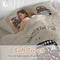 thumbnail image 4 of Rugby Car 4 Piece Duvet Cover Set Twin Size Fall Y'all Playing Time Fallen Leaves Vintage Linen Soft Bedding Set Comforter Cover, 1 Duvet Cover 1 Flat Sheets and 2 Pillowcases, 4 of 9