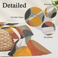 thumbnail image 3 of Orange Modern Geometric, Pillow Covers 12"x20", Abstract Watercolor Semicircle Soft Brushed Microfiber Breathable Throw Pillow Covers, Pillowcase with Zipper for Couch Sofa Bedroom Living Room, 3 of 9